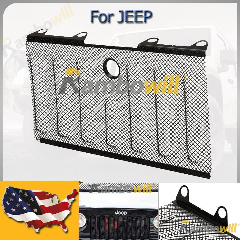 2021 Auto Black Mesh Grill Grille Insert Stainless Steel 3D Front