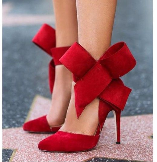 red pink shoes