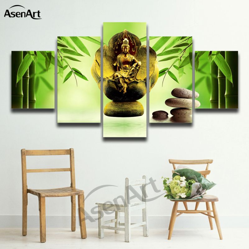 Bamboo Fence Canvas Print Large Picture Wall Art