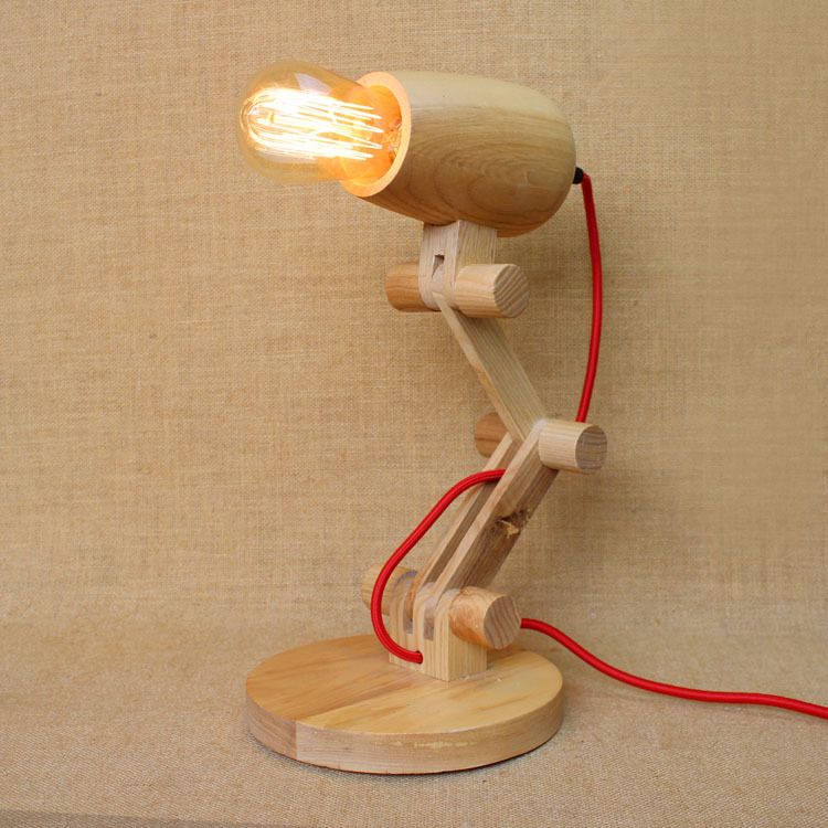 vintage wooden table lamp