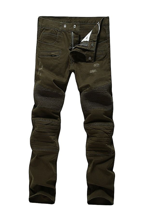 green balmain jeans
