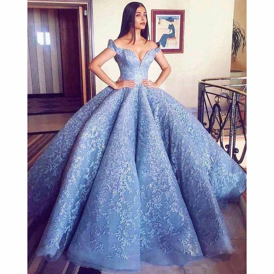 pastel blue ball gown