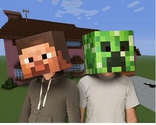 Grosshandel 2015 Neue Minecraft Masken Steve Creeper Zombie Box Kopf Maske Party Masken Weihnachten Geburtstag Partei Masken Kostume Von Kikishenzhen