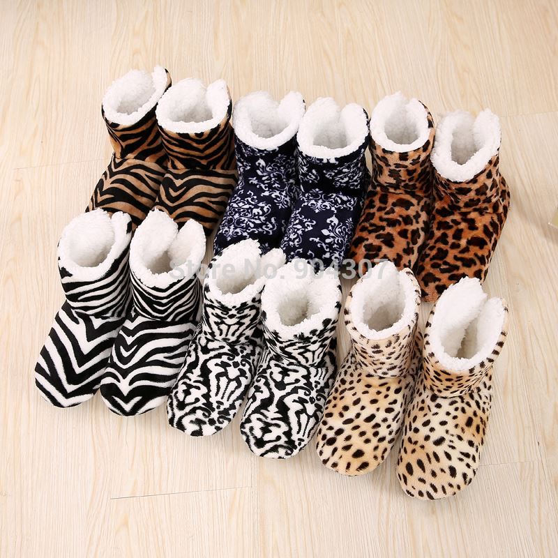 leopard house shoes