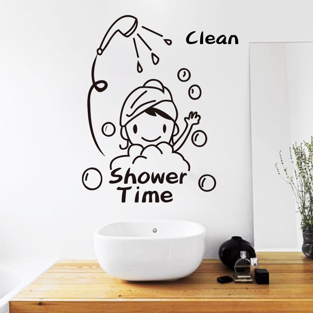 bathroom wall art stickers