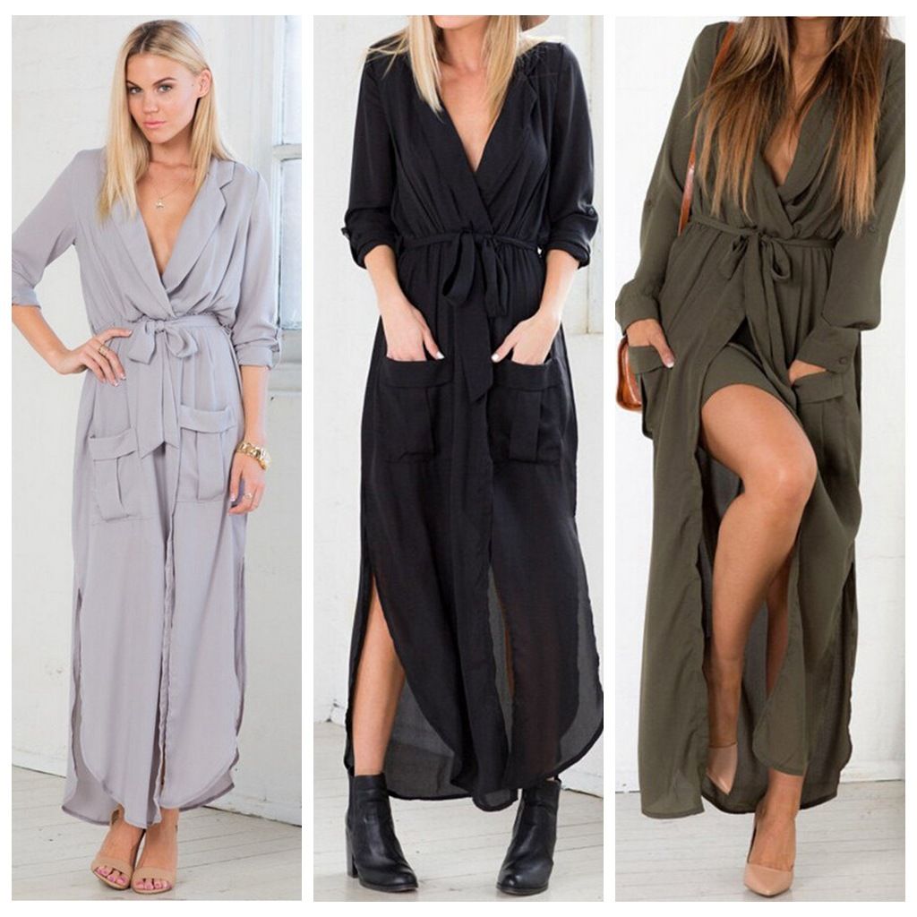 long sleeve maxi casual dresses