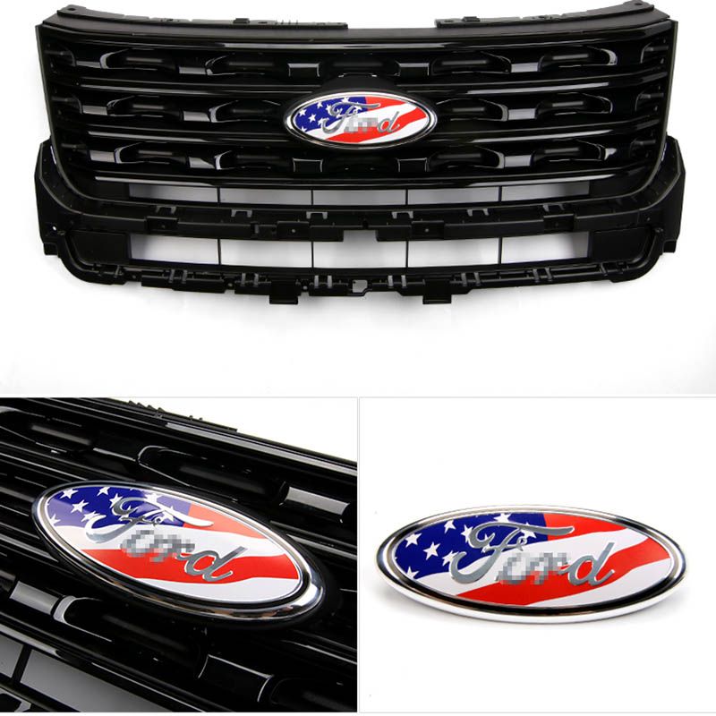Ford F 150 23*9cm USA Flag Car Emblem Badge ABS+Aluminum Hood Front