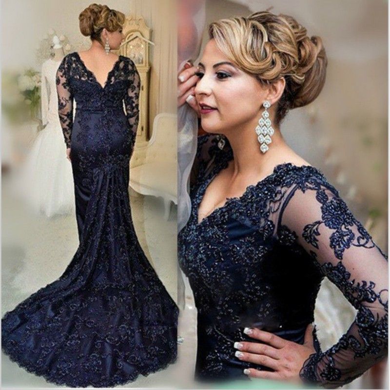 Mother Of Bride Navy Blue Dress Online ...