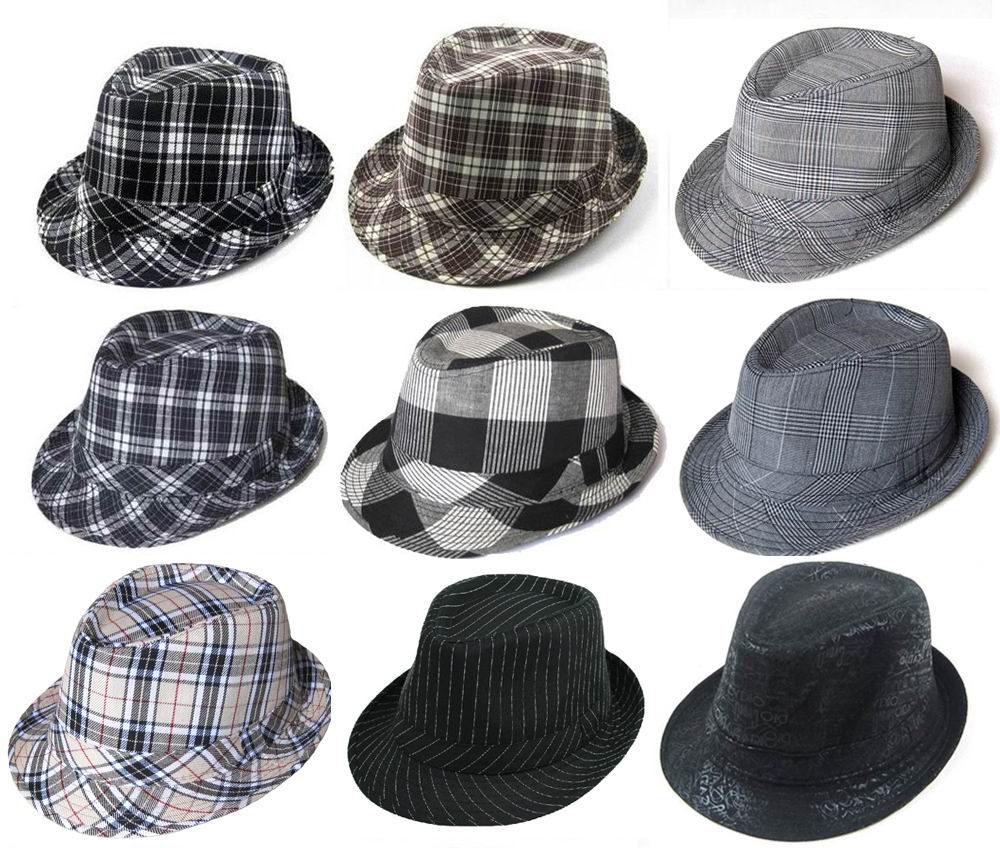 plaid fedora hat