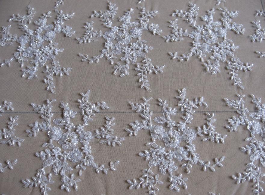 embroidered mesh fabric