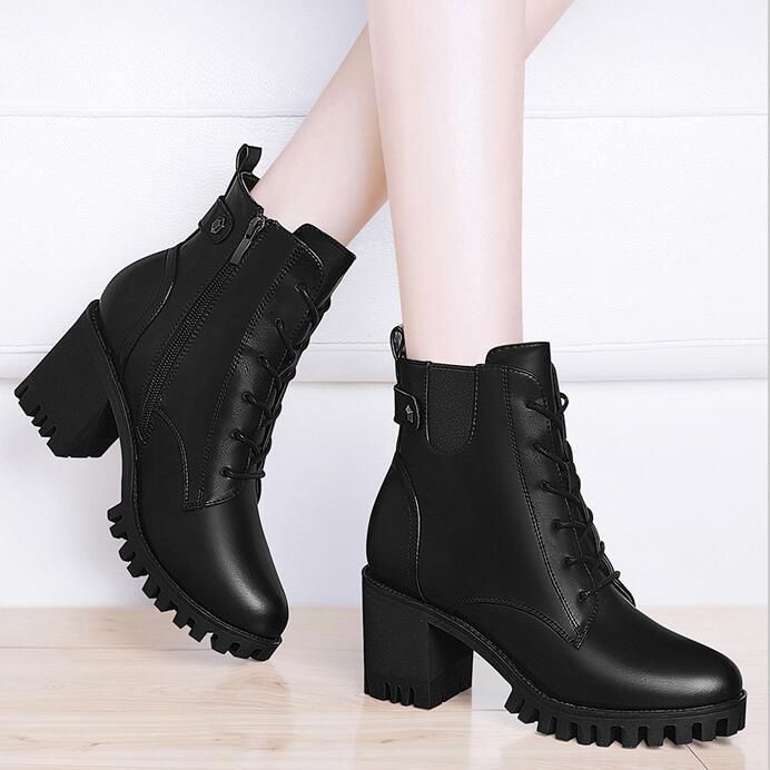 botines de cuero mujer