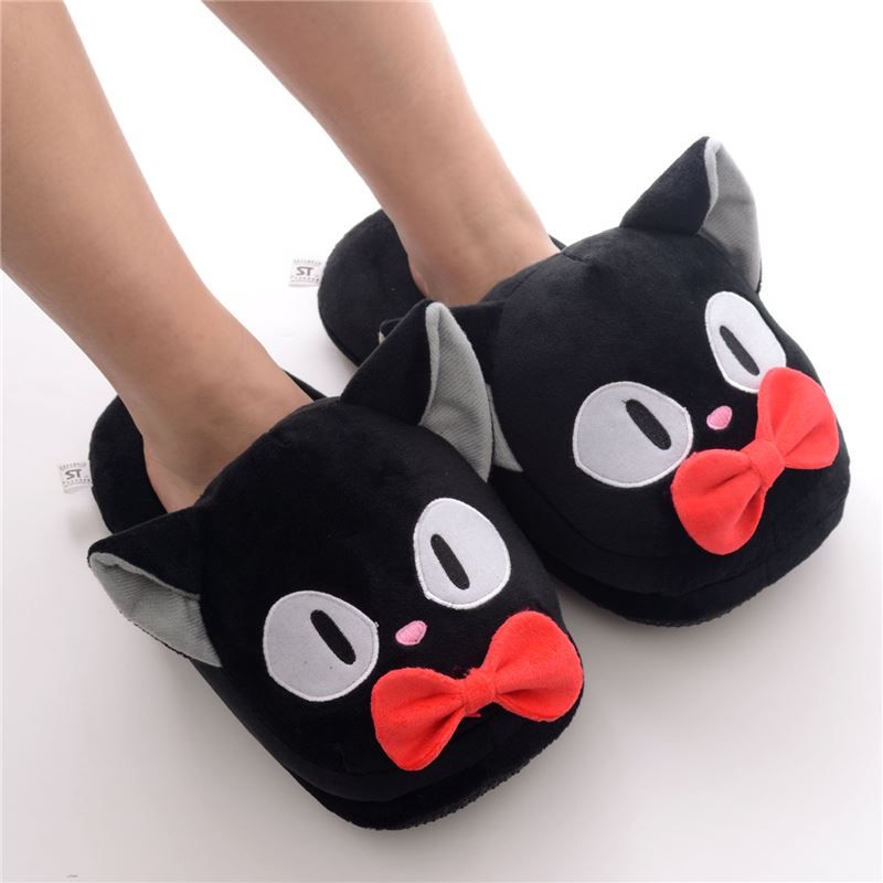 cute black slippers