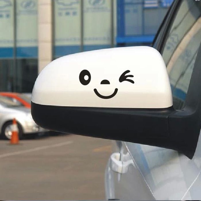 2020 cute funny styling smile face car stickers 3d decoration black for auto car side mirror l r rearview from lisazp88 2 52 dhgate com 2020 cute funny styling smile face car