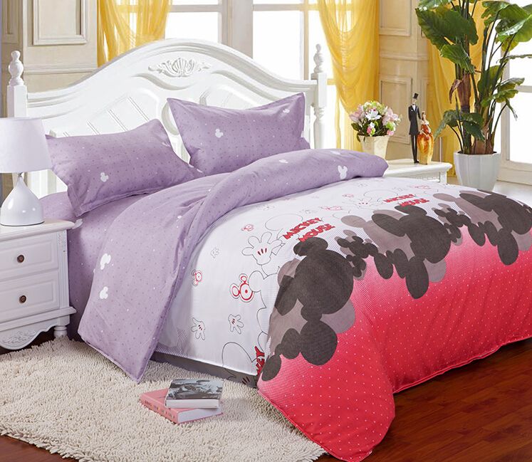 Beautiful Cartoon Mickey Mouse Bedding Set Twin Full King Size