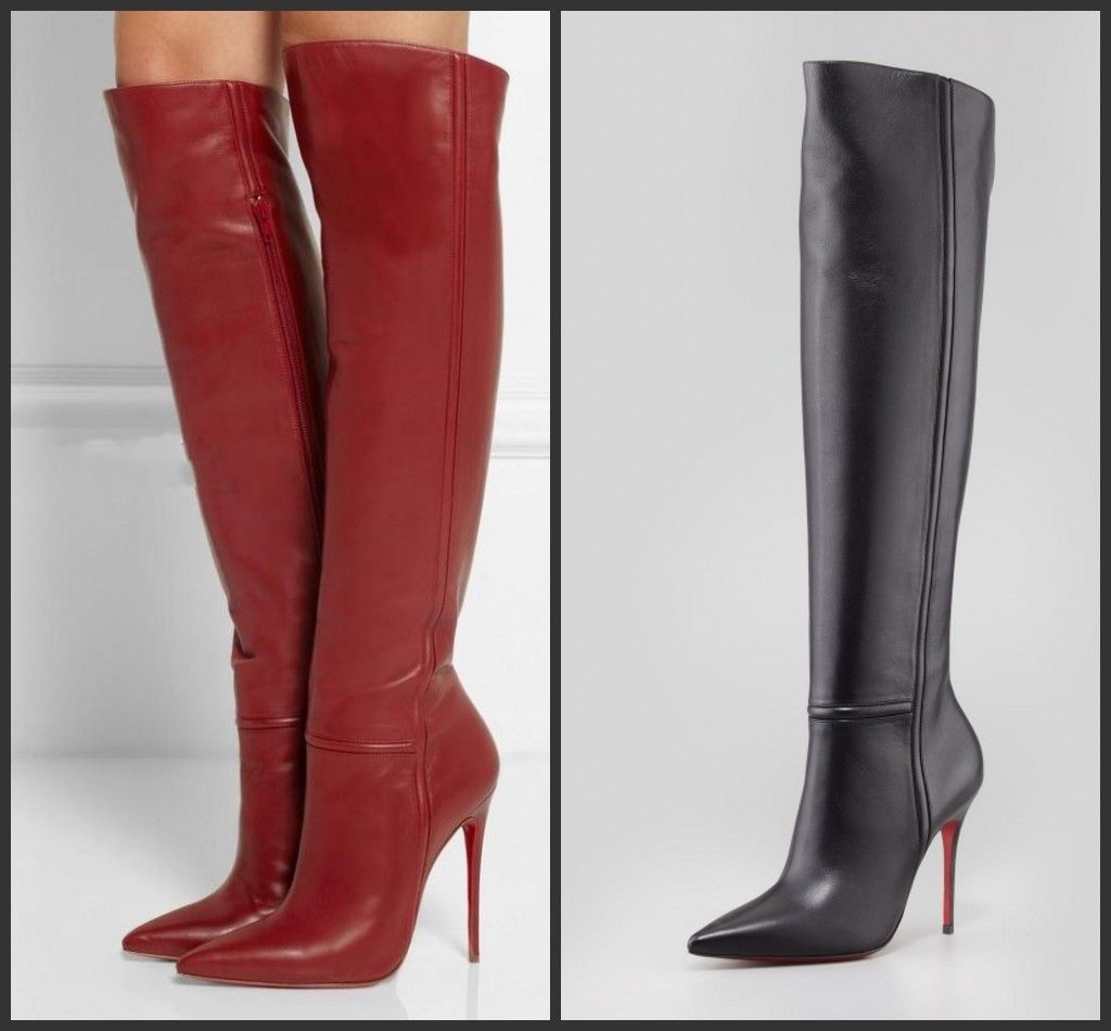 ladies designer knee high boots