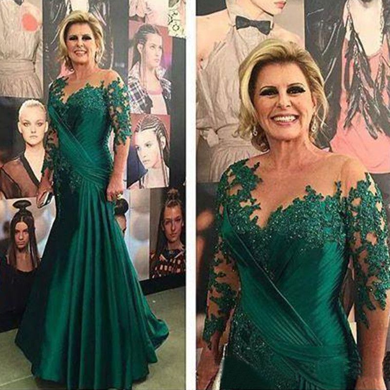 green mother of the bride gowns