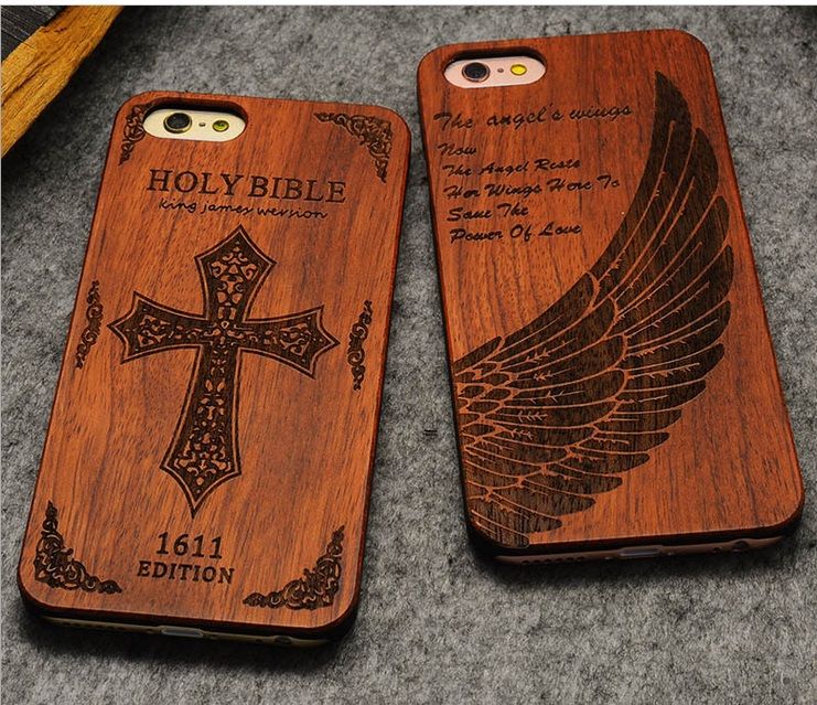 Venda Por Atacado De BRAND Madeira Natural Madeira Esculpida Flores Gravada  Crânio Head Celular Capa Capa Para Iphone 6 6s PLUS / 5S A $38,36 |  DHgate.Com