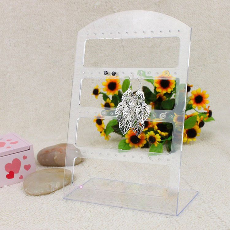2021 Black Transparent Plastic Earring Display Stand Earring Holder