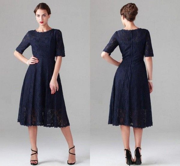 modest tea length dresses