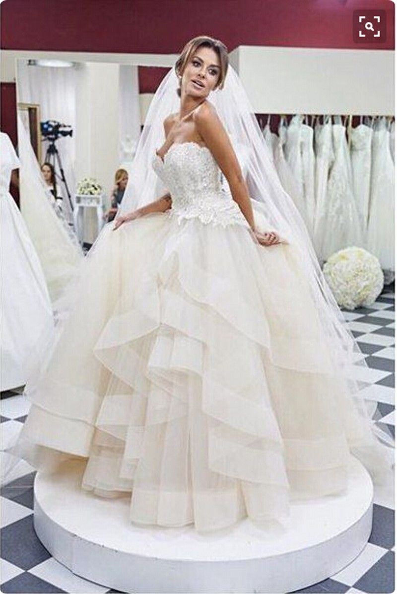 layered ball gown wedding dress