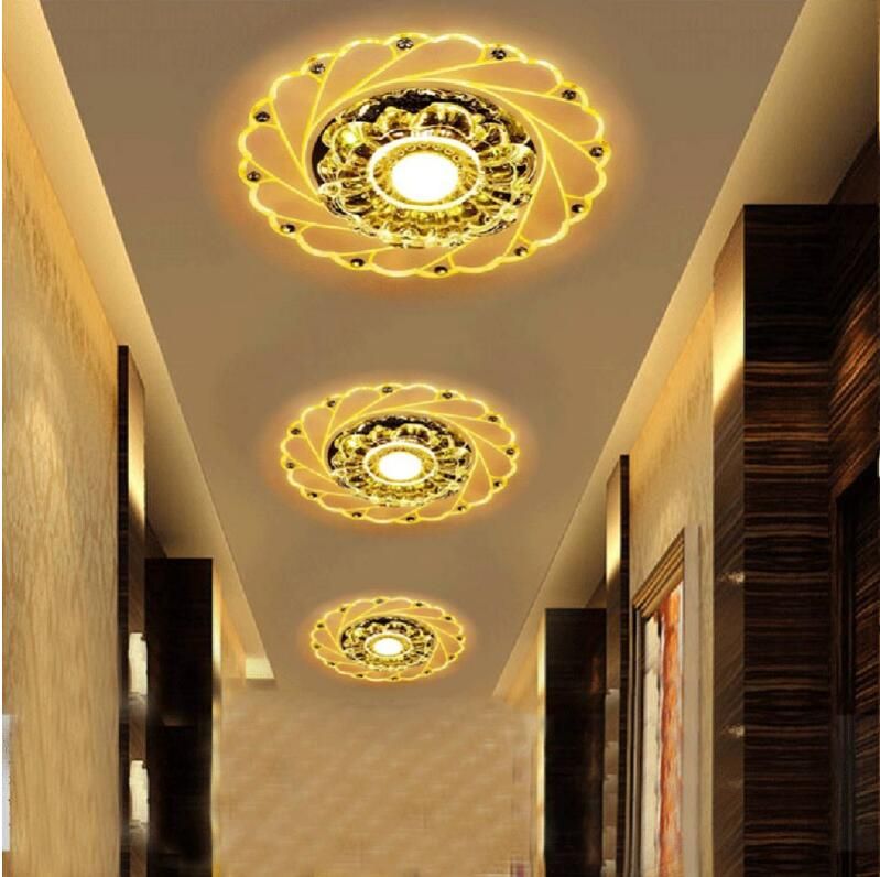 2019 New Design Modern Corridor Mirror Ceiling Lamp Aisle Veranda Lighting Down Crystal Surface Mounted Led Ceiling Lights From Wangqin8868 20 37