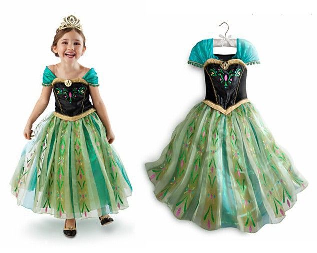 Lesionarse golpear dolor de muelas 118 de la reina de la nieve congelada cabritos del vestido del traje de Cosplay Anna Lesionarse golpear dolor de muelas 118 de la reina de la nieve congelada cabritos del vestido del traje de Cosplay Anna