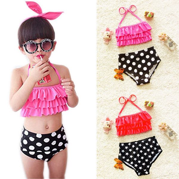 baby polka dot swimsuit