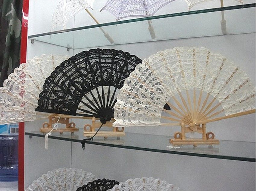 plain white hand fans
