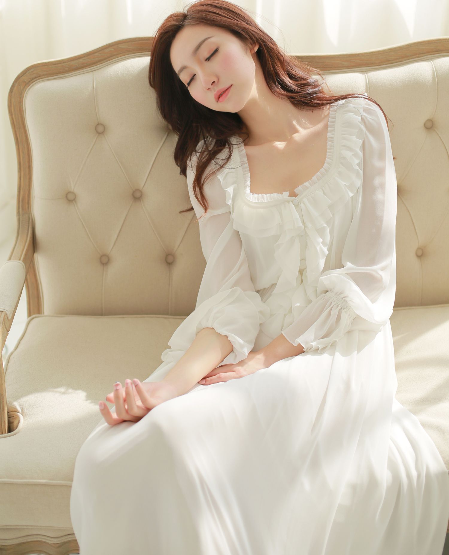 long chiffon nightdress