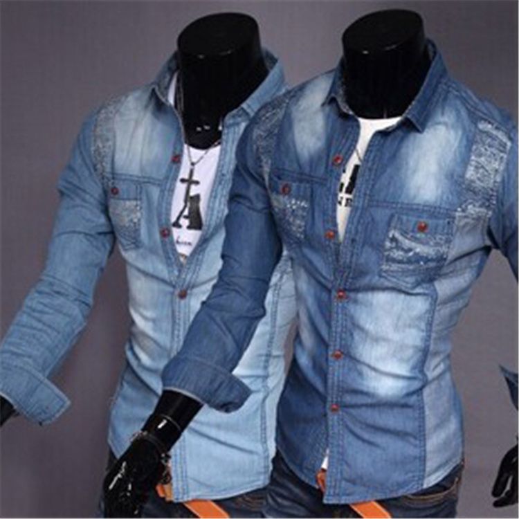 denim t shirts men's