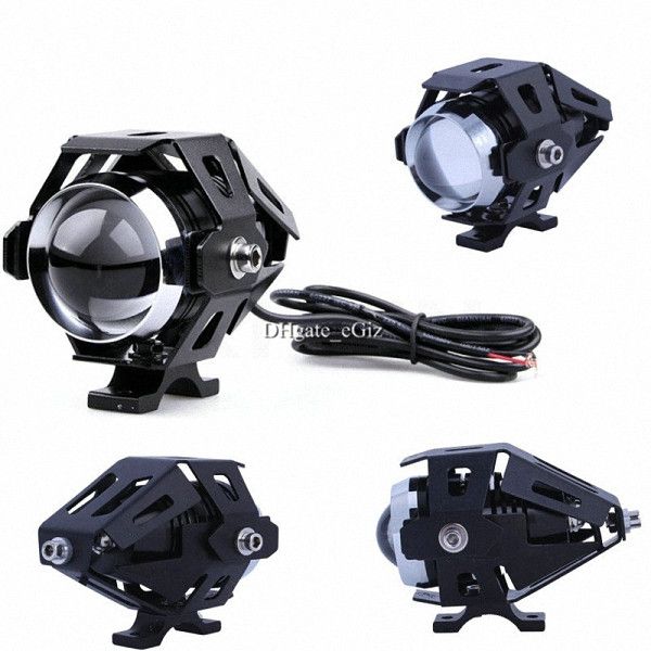 compre 2x 125w u5 motocicleta moto led faro 3000lmw de alta potencia led de conduccion niebla luz de la lampara de punto superior de haz de luz baja a