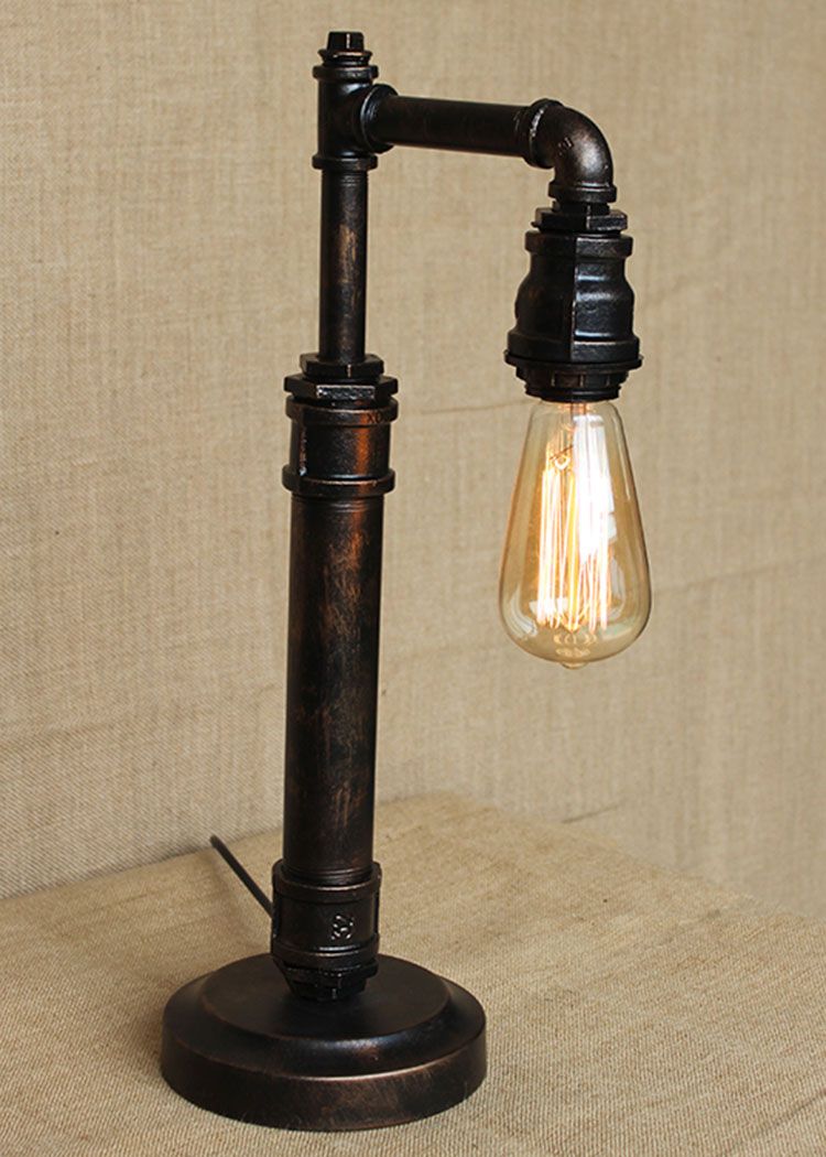 2020 Vintage Water Table Lamp Edison Light Bulb Lamp Retro Iron