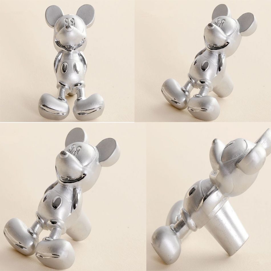 2020 Silver Mickey Mouse Drawer Handles Furniture Kids Cartoon