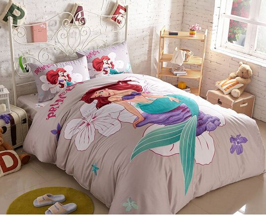 the little mermaid duvet cover set queen size 2 pillow case 1 flat queen size pillow cases