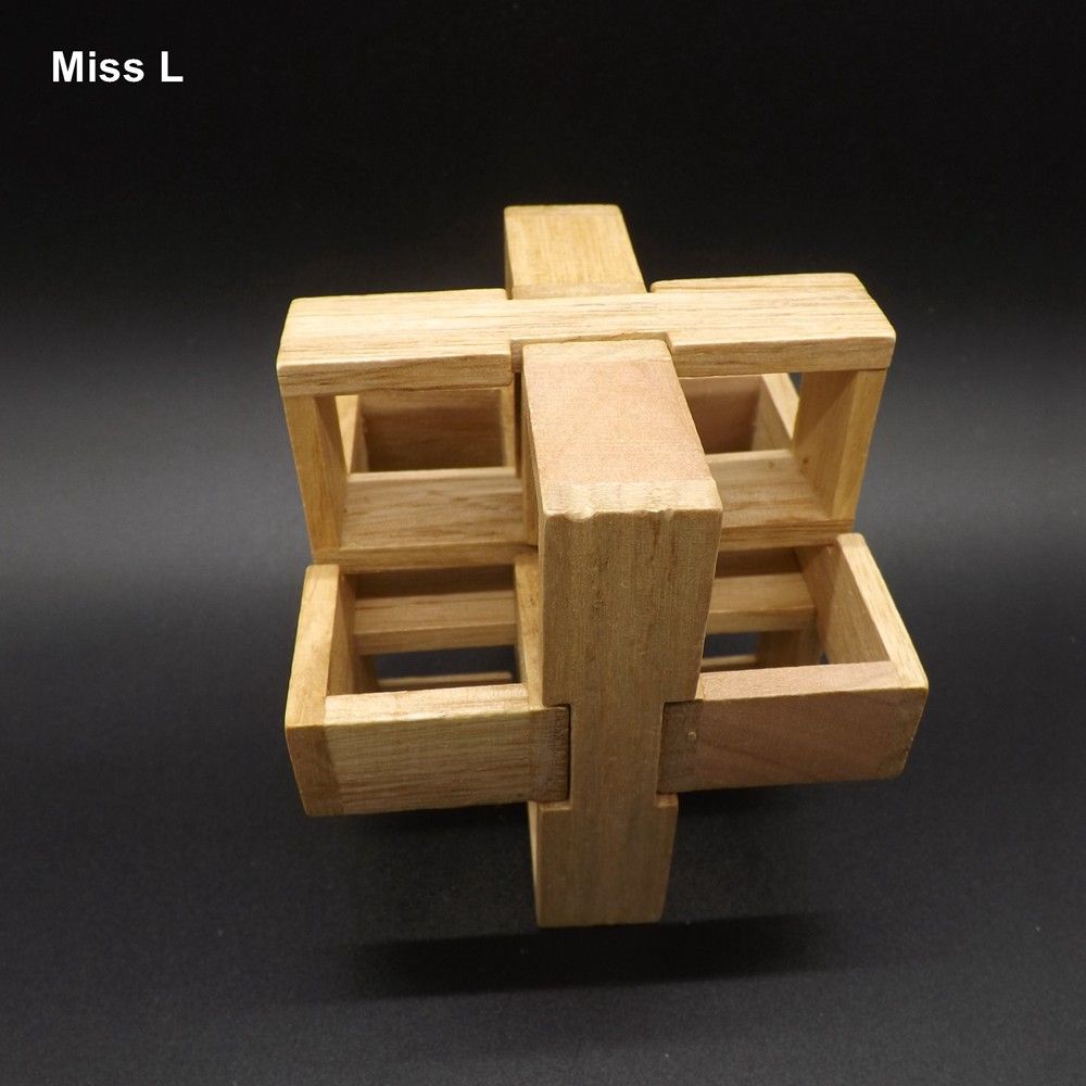 wooden kong ming lock puzzle