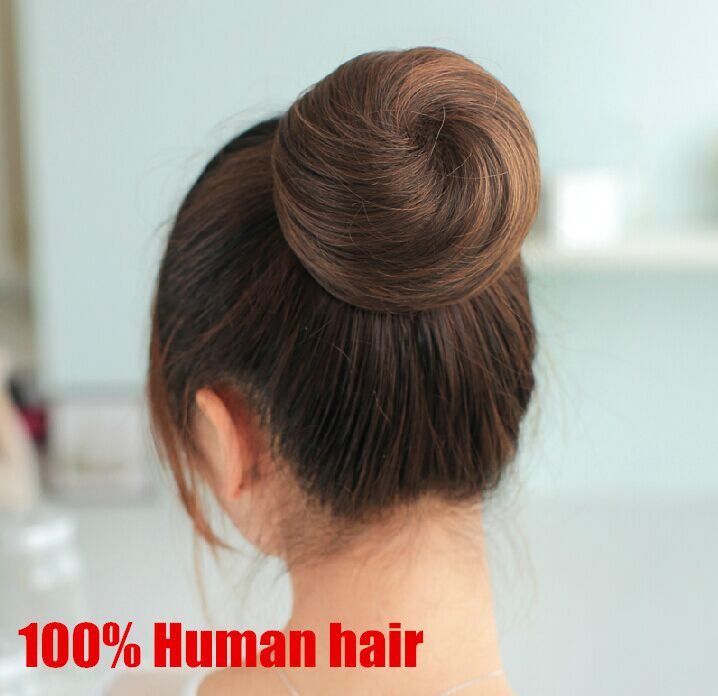 Women Hairpieces Dish Hair Bun Real Hair Fashion Ponytail