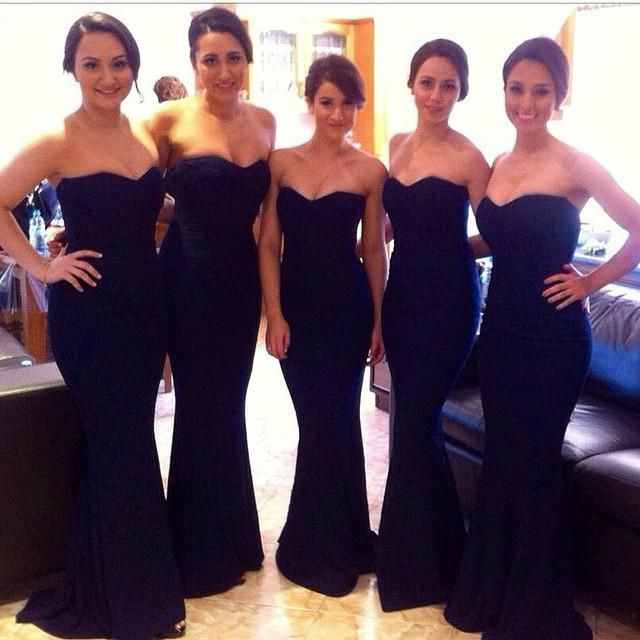 black sweetheart mermaid dress