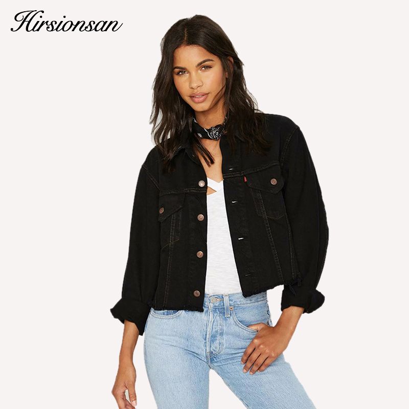 Wholesale Autumn Vintage Womens Denim Jacket Casual Black Ripped Wholesale Autumn Vintage Womens Denim Jacket Casual Black Ripped