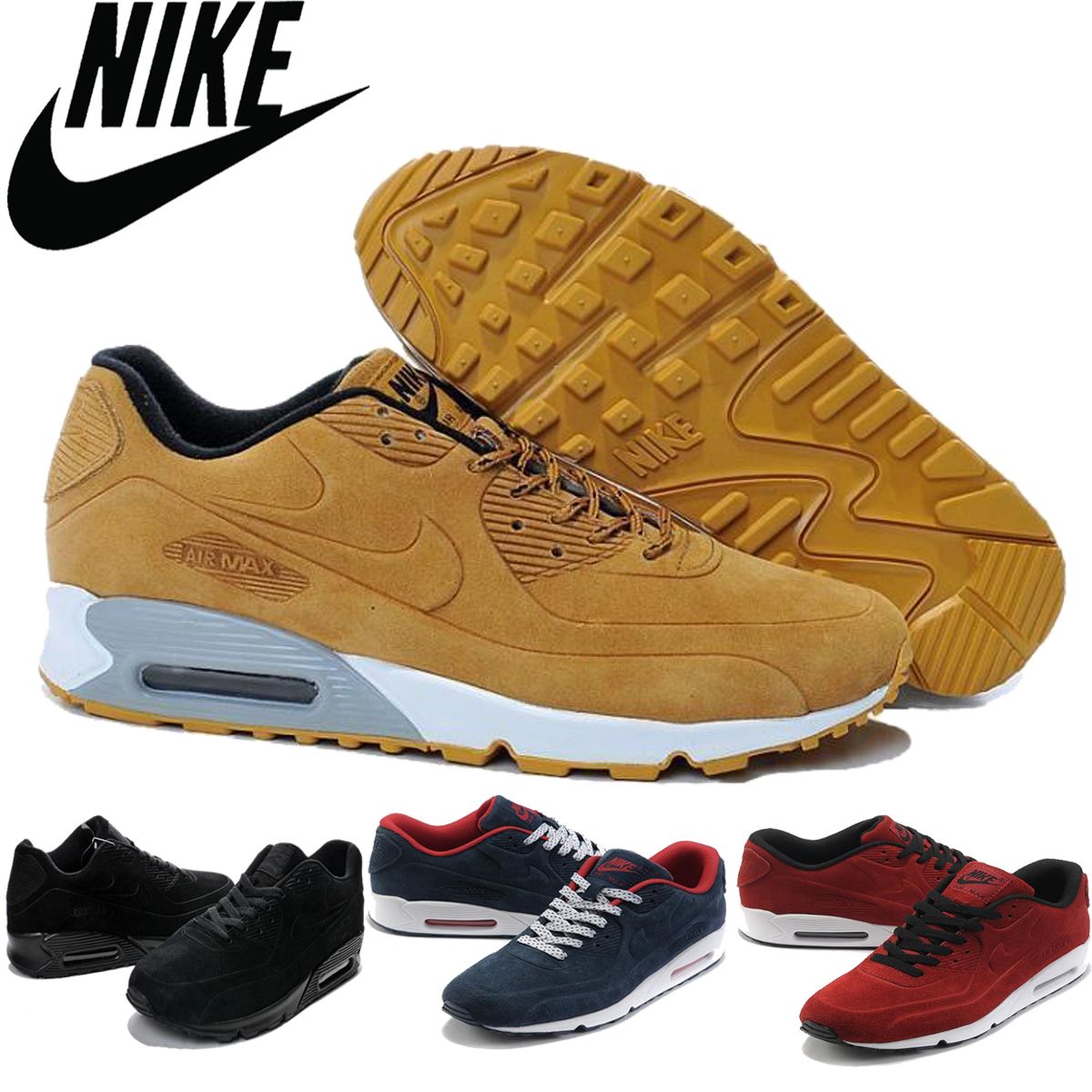 Compre Nike Air Max 90 Los Hombres Del Envío 2016 Nike Max 90 Vt Antifur  Zapatos Corrientes De Cuero De Vaca De Deportes De La Manera Airmax Zapatos  De Entrenamiento 90vt Hombre,