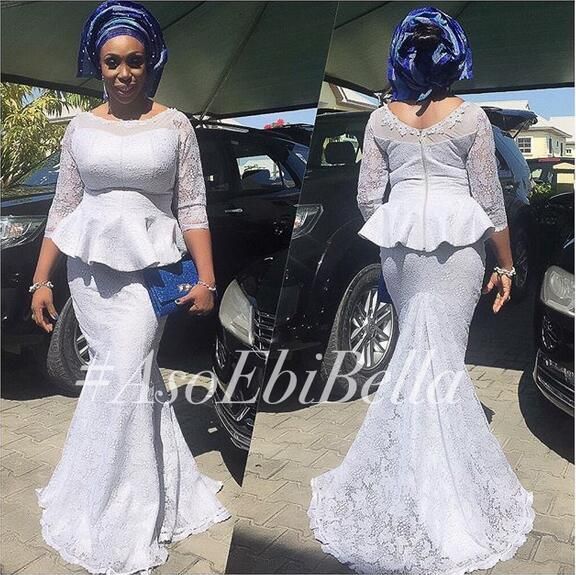 nigerian lace peplum styles