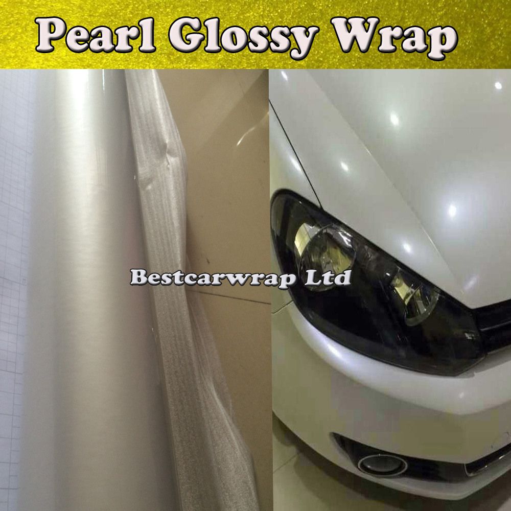 Gloss Pearl White Color Change to Purple Vinyl Film Wrap Bubble Free Air Release Gloss Pearl White Color Change to Purple Vinyl Film Wrap Bubble Free Air Release