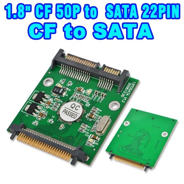 2015 50pin 1 8 micro ide cf to sata 22 pin adapter compact flash type i ii 50pin to 2 5 7 15 pin sata ssd hdd converter card audio sound cards ide cards