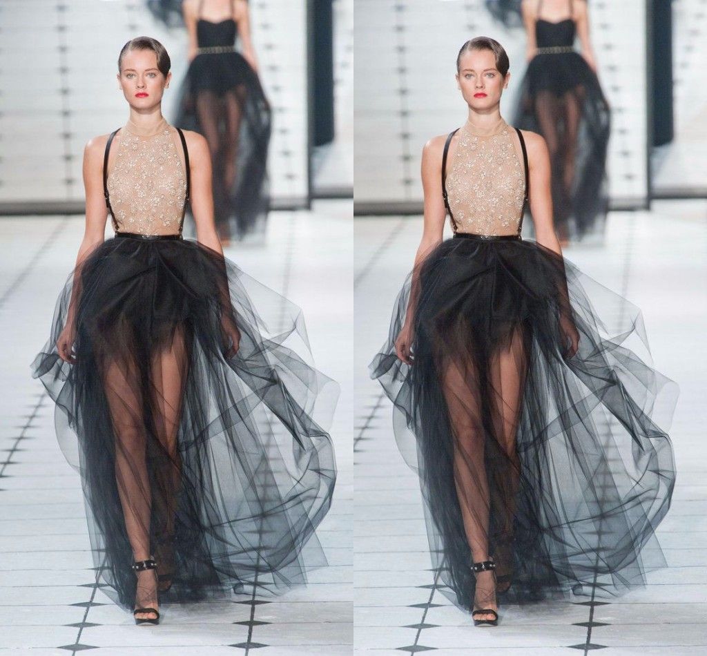 sheer tulle maxi skirt