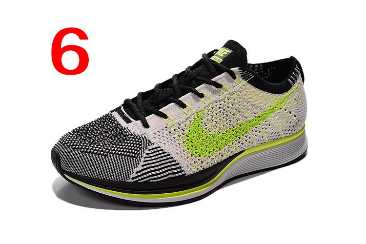 Nike Flyknit Racer Negro Blanco Kanye Oreo de los zapatos corrientes, al por