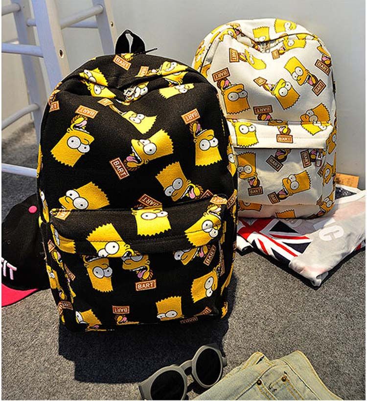 Compra 2015 Nueva Bolsa De Dibujos Animados Diseñados Mochila Impresión  Bart Simpson Para El Bolso De Hombro Libro De La Escuela Barato | Entrega  Rápida Y Calidad | Es.Dhgate