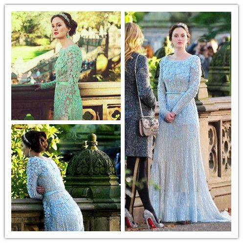 blair waldorf blue wedding dress