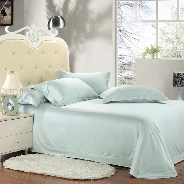 Luxury King Size Bedding Set Queen Light Mint Green Duvet Cover