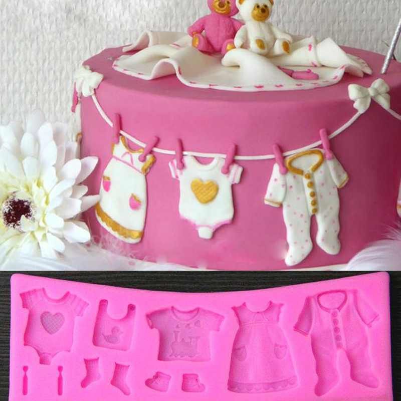 Acheter Forme De Tissu De Bebe Silicone 3d Fondant Moule A Gateau Decoration Outil Moule A Gateau De 3 03 Du Jinwuoq855 Dhgate Com