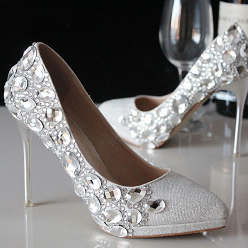 bling low heel shoes