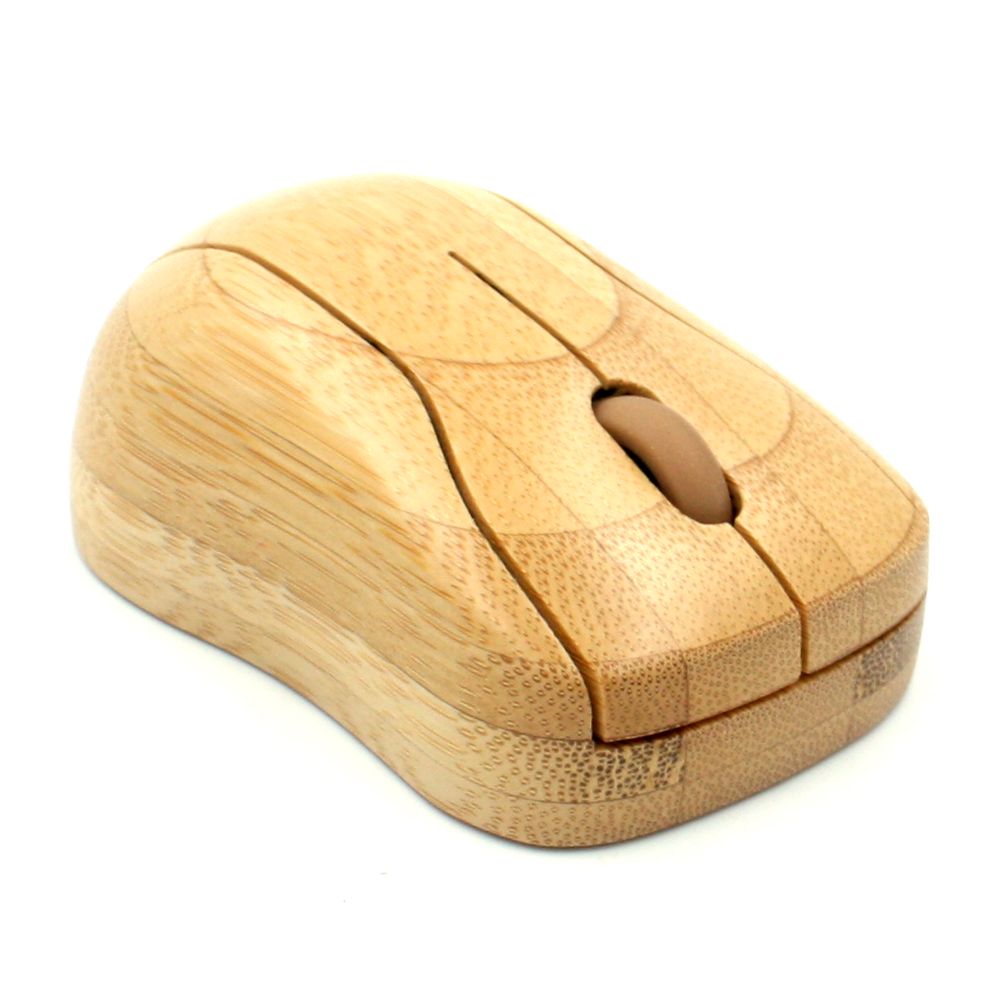 2020 Wholesale Bamboo 2.4G Wireless Mouse Natural Handmade Optical